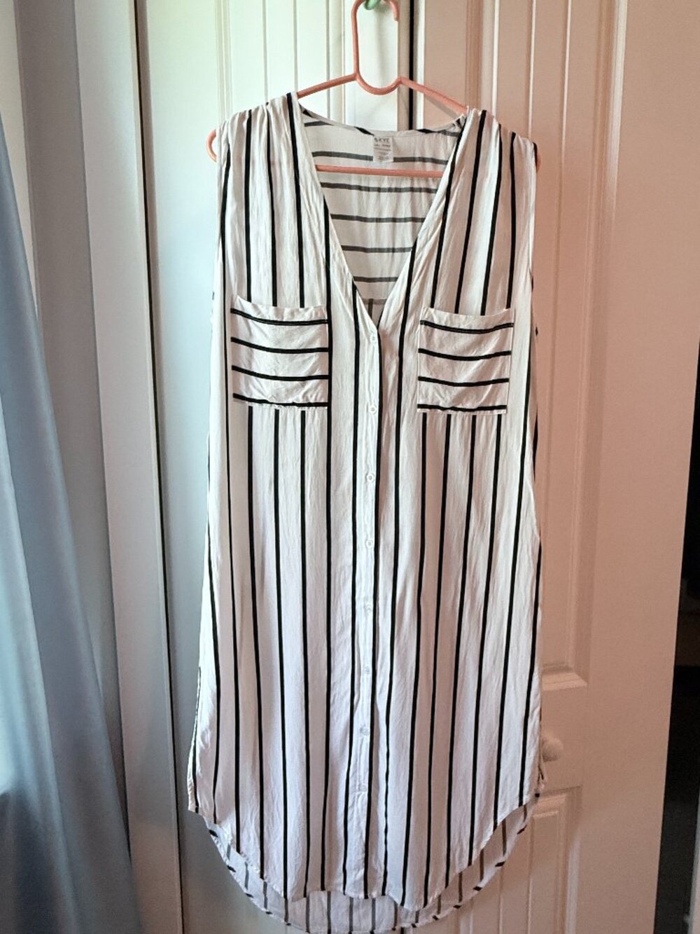 Sleeveless Shirt Dress